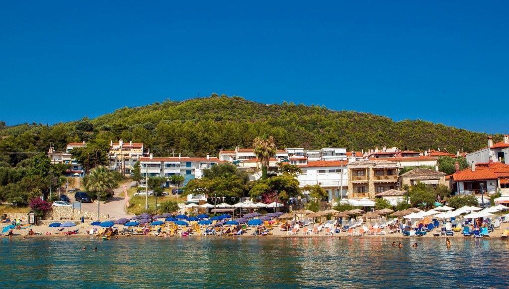 Xenios Loutra Village Beach Hotel 圣帕拉斯凯维 外观 照片